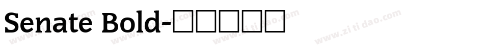 Senate Bold字体转换